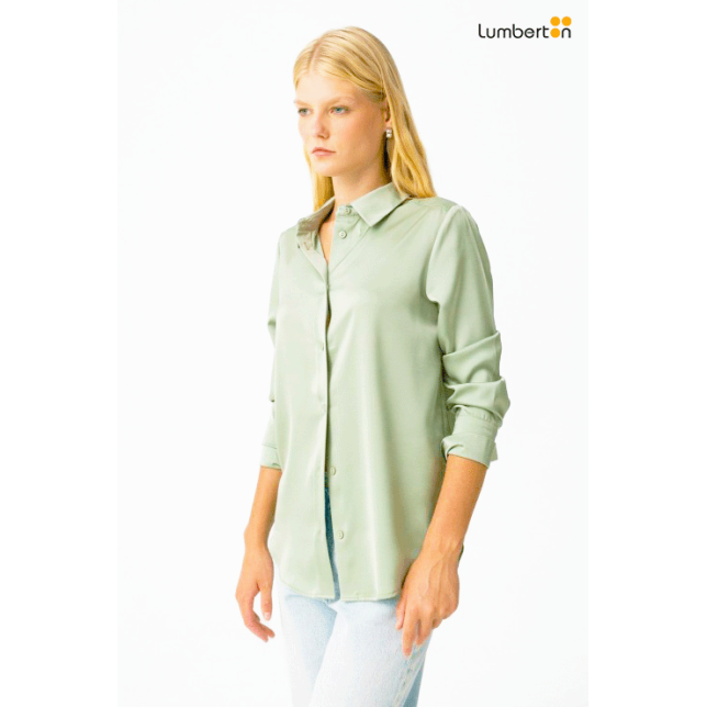 Camisa Satén Verde OlivaSATANV