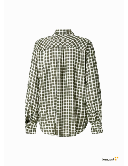 Camisa de cuadros negros/blanco/verdeNALA