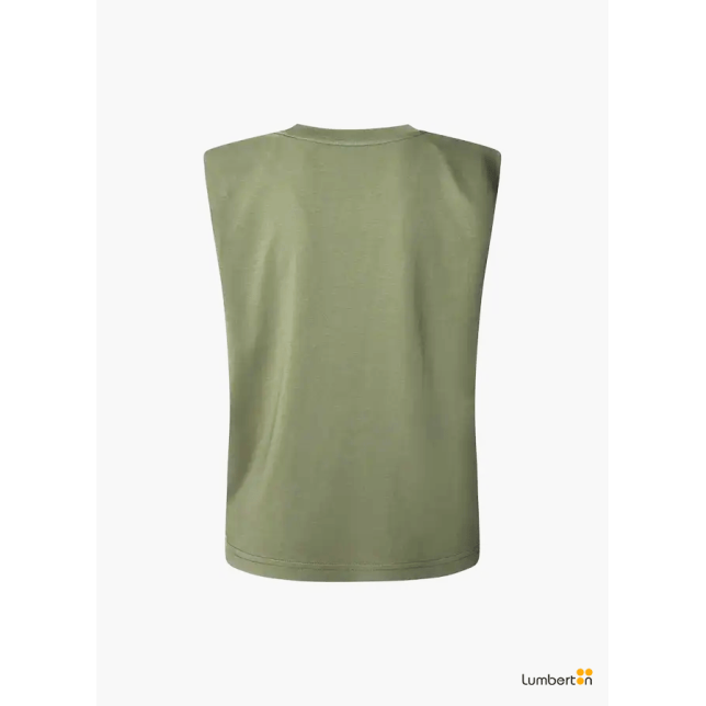 Camiseta cuello redondo verde militar...