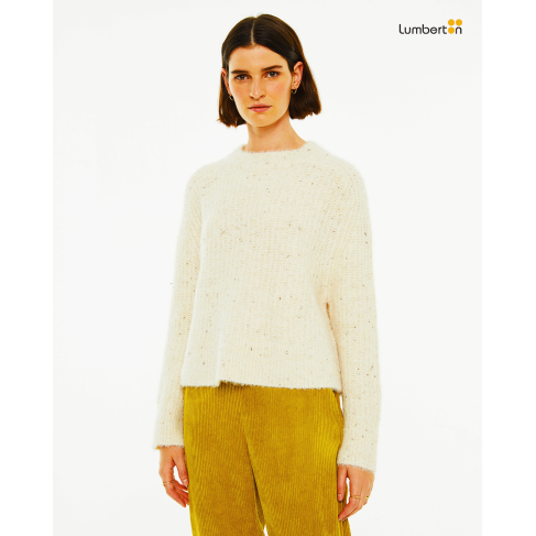 Jersey grueso tweed cuello...