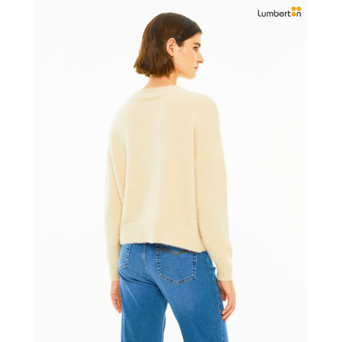 Jersey efecto peludo cuello... 2