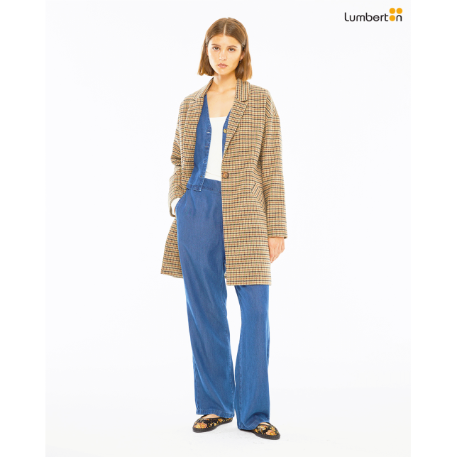 Abrigo corto cuello solapa tejido...