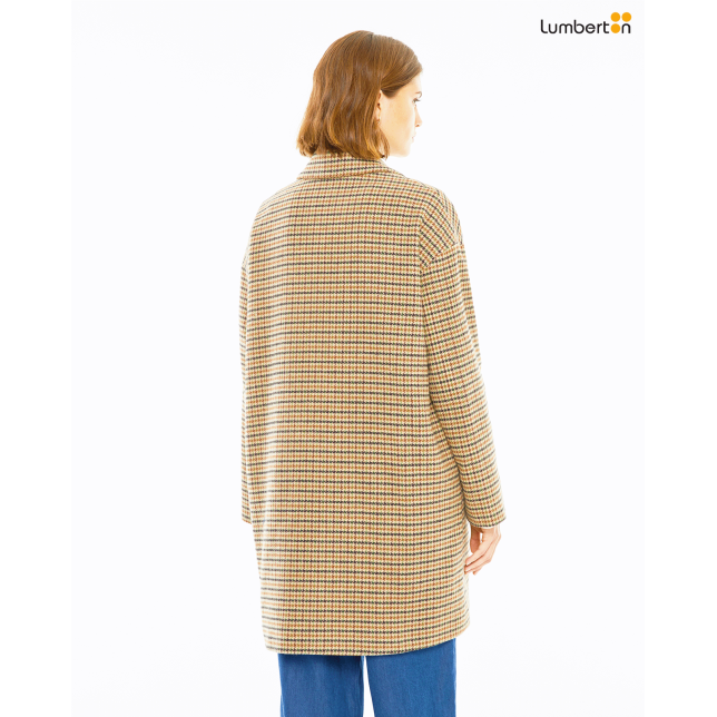 Abrigo corto cuello solapa tejido...