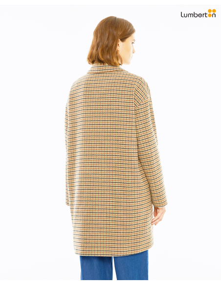 Abrigo corto cuello solapa tejido mini pata de galloBO09