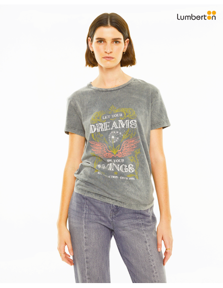 Camiseta oversize manga corta estampadoCTO10