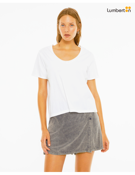 Camiseta básica manga corta cuello picoCT704