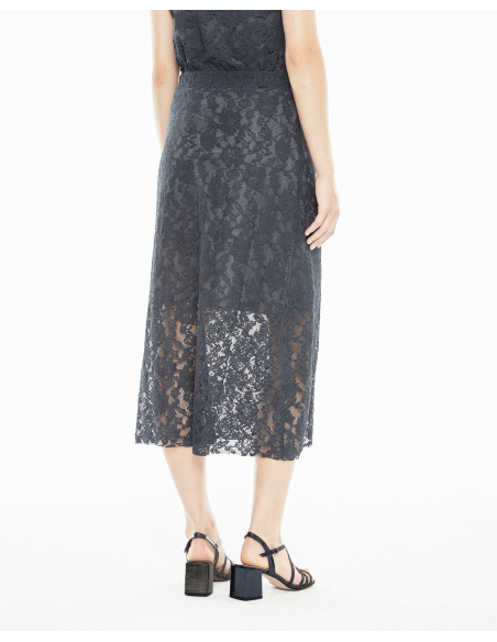 Falda midi blonda con goma en la cinturaFAO18