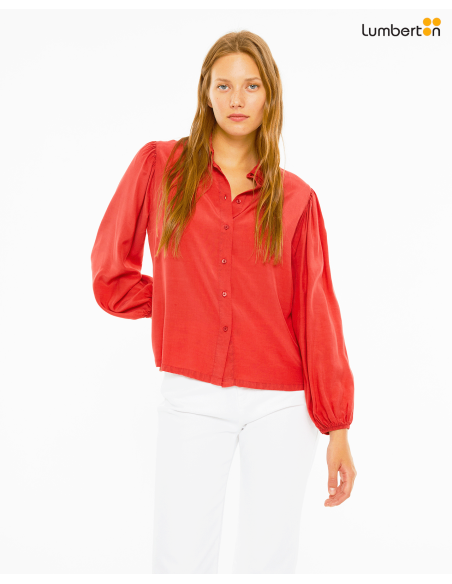 Camisa manga larga con botones efecto lavadoCA808R