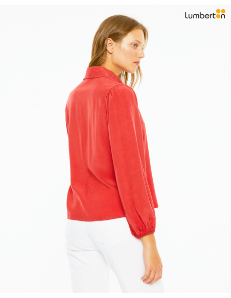 Camisa manga larga con botones efecto lavadoCA808R