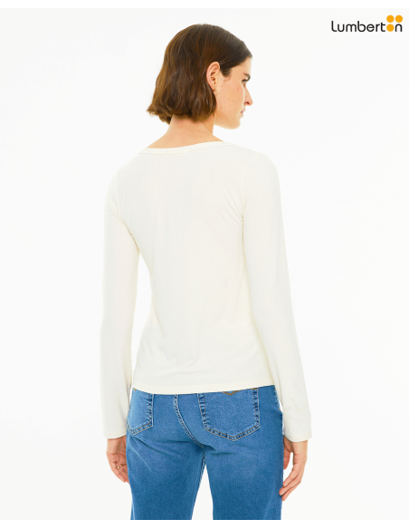 Camiseta básica ajustada escote cuadradoCT918