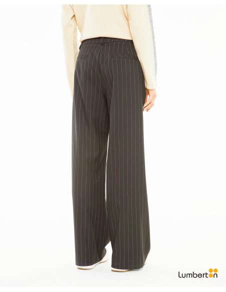 Pantalón largo de raya diplomática con cinturónAO33