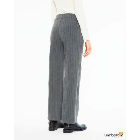 Pantalón recto tejido raya... 2