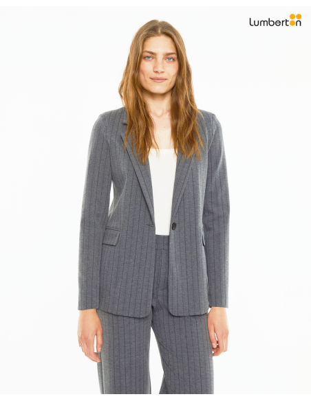 Americana corta tejido raya diplomáticoAM903