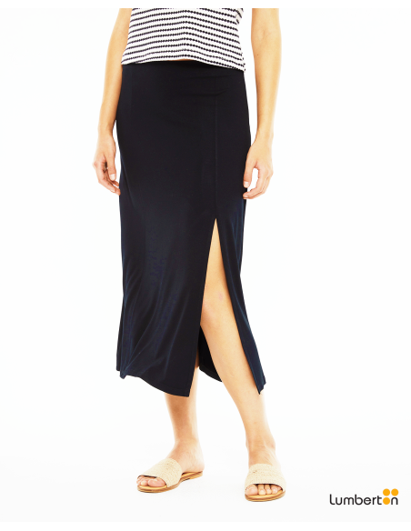 Falda midi con cobertura y bajo evaséFA701