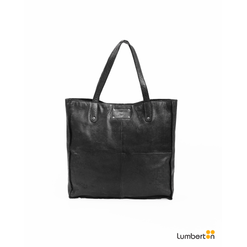 Bolso shopper de piel con...
