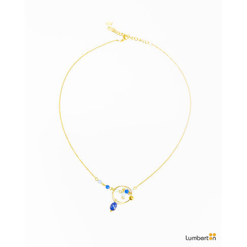 Collar oro dos aros y...