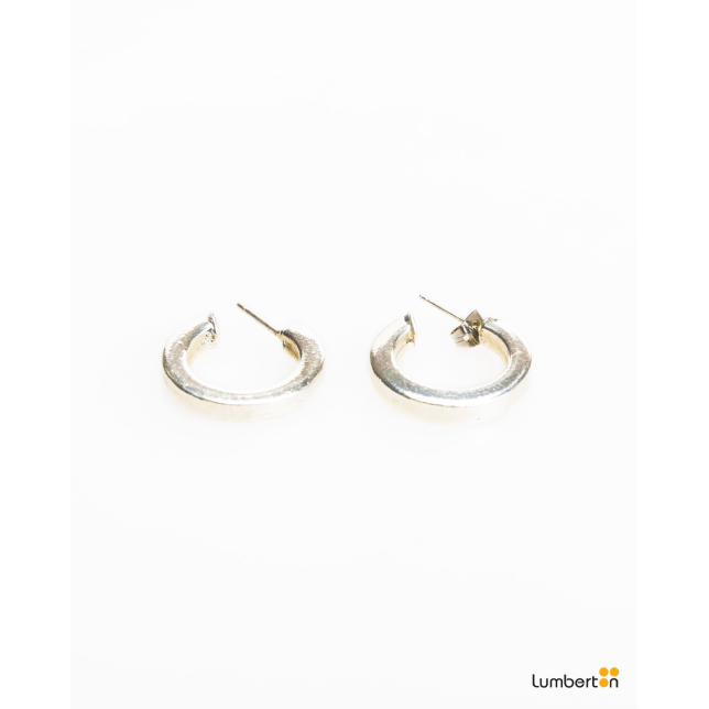 Pendientes lisos aro color plataBI717