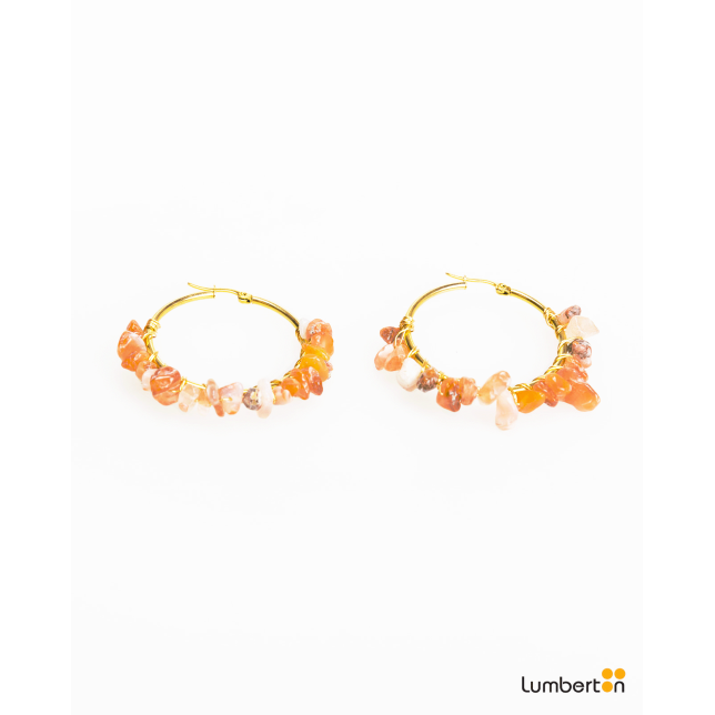 Pendientes aro grandes color oro con...