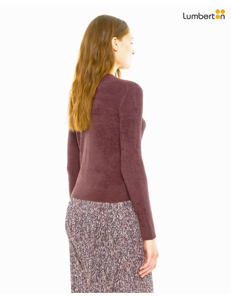 Jersey básico velour cuello redondoJE915