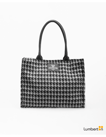 Bolso shopper pata gallo con asas de hombroBL907
