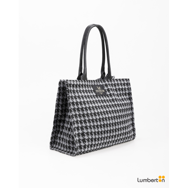 Bolso shopper pata gallo con asas de... Bolso shopper pata gallo con asas de...