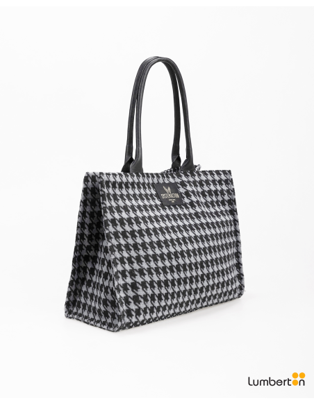 Bolso shopper pata gallo con asas de hombroBL907