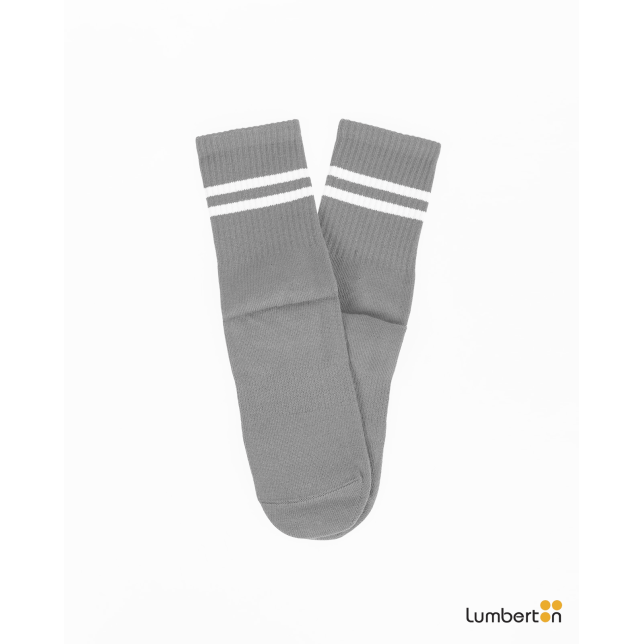 Calcetines básicos grises con doble... Calcetines básicos grises con doble...