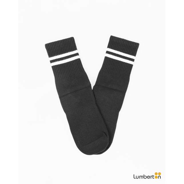 Calcetines básicos negros con doble... Calcetines básicos negros con doble...