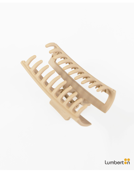 Pinza Pelo Rectangular Mateada CamelCO701C