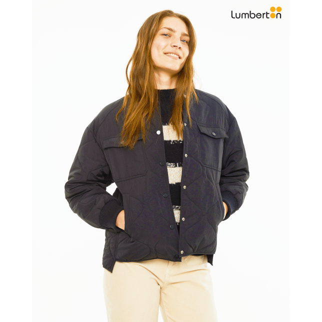 Anorak corto con puños y cuello ribAK903