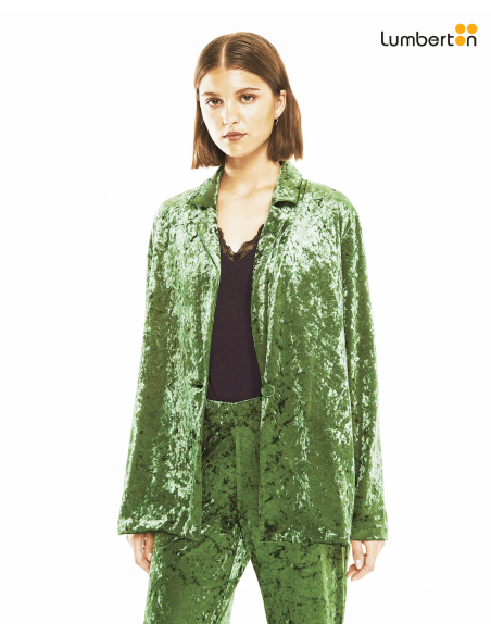 Americana velvet cierre delantero con botónAMN30