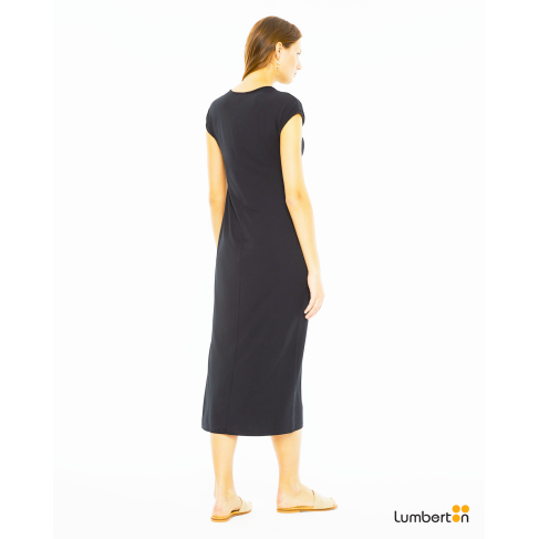 Vestido midi manga corta... 2