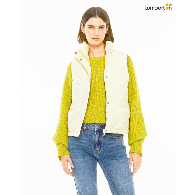 Chaleco corto acolchado con...