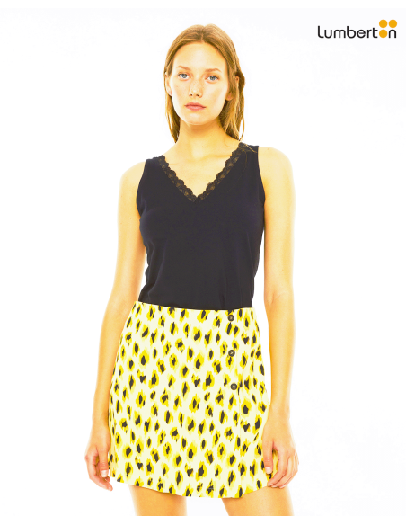 Top lencero detalle fruncido hombrosTO704N