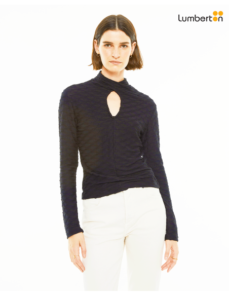 Camiseta manga larga con detalle cut outCT914