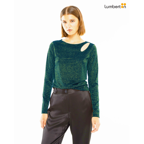 Camiseta m/l lúrex con...