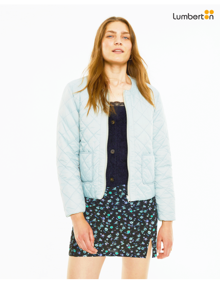 Anorak corto reversible gris y turquesaAK904