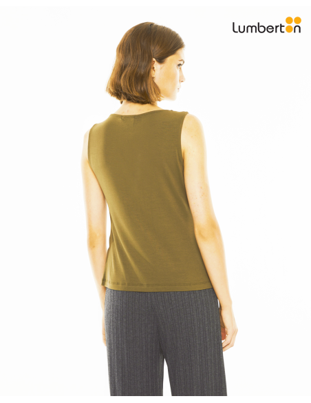 Top Ajustado Verde Oliva Lágrima TiranteTO816