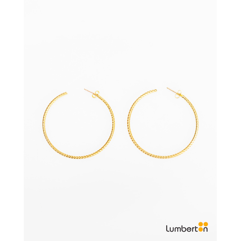 Pendientes grandes oro con...