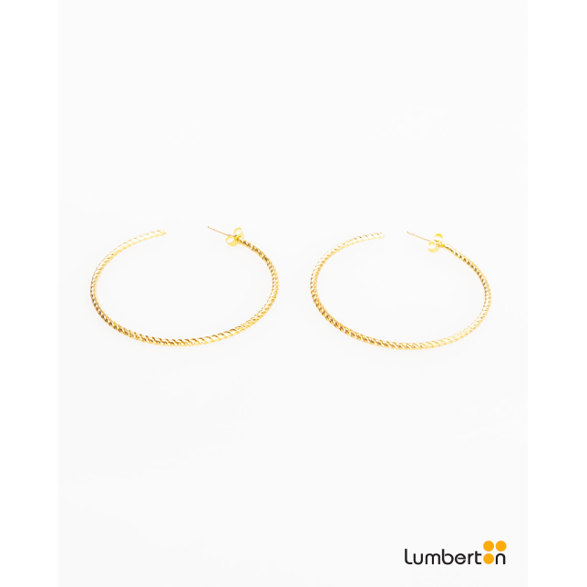 Pendientes grandes oro con relieve...