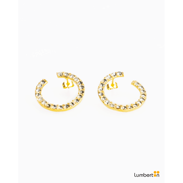 Pendientes forma aro oro con...