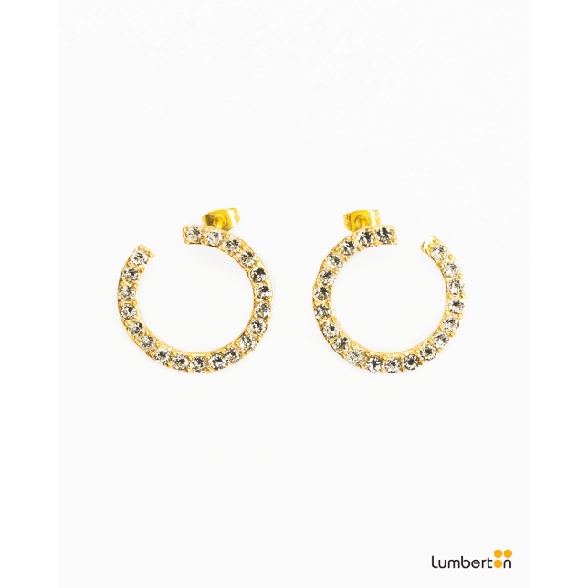 Pendientes forma aro oro con...