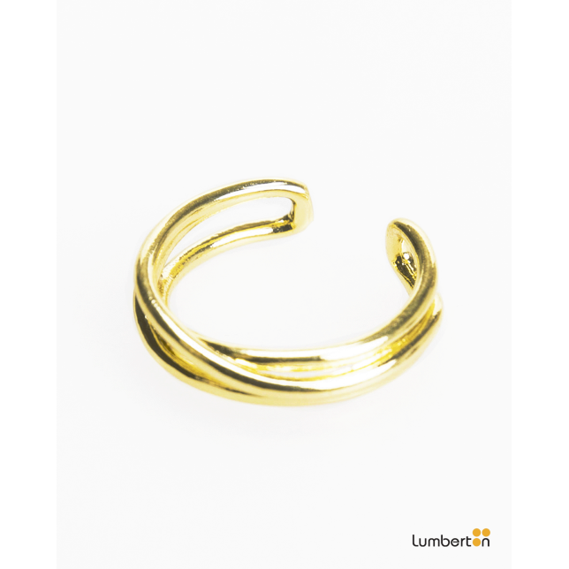 Pack de tres anillos color oro...