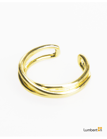 Pack de tres anillos color oro relieveBI727