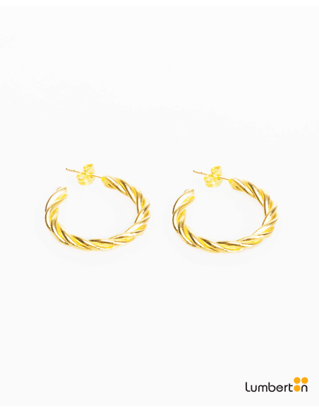 Pendientes aro relieve aro cierre tuercaBI721