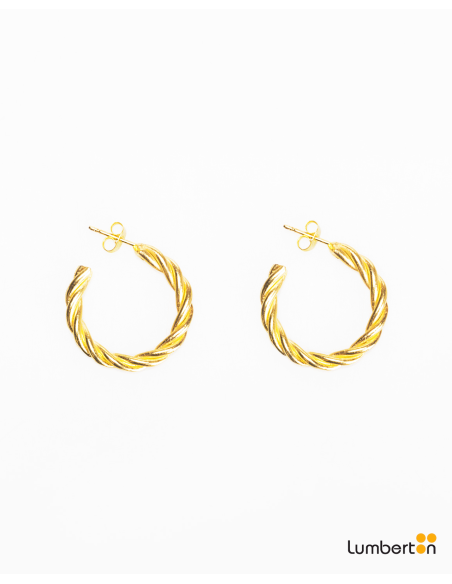 Pendientes aro relieve aro cierre tuercaBI721