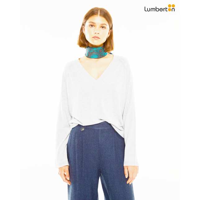 Jersey básico con lana cuello picoJE806