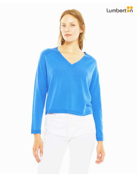 Jersey básico con lana cuello picoJE806
