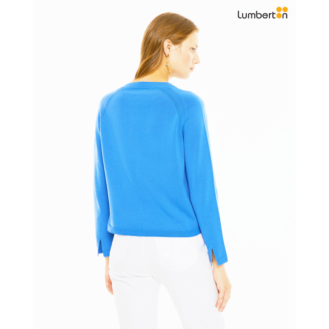 Jersey básico con lana cuello picoJE806