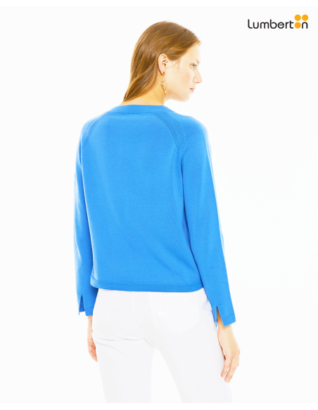 Jersey básico con lana cuello picoJE806